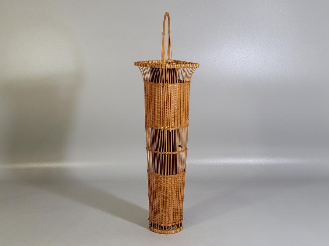 DT555 竹網 花入 美品 作家物 共箱