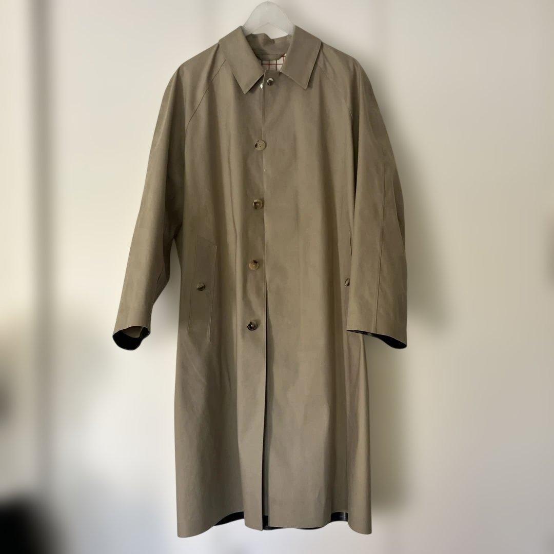 【良品】マッキントッシュ×エディフィス　メンズゴム引きコート　ラグランスリーブ