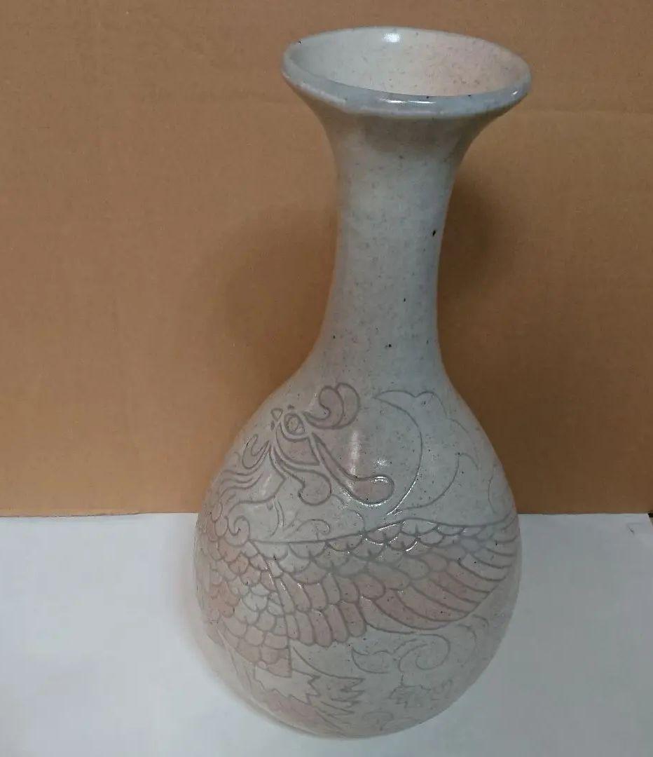 宮城県気仙沼の陶芸家・鼎窯・熊谷敏男作・花瓶(大)・未使用品