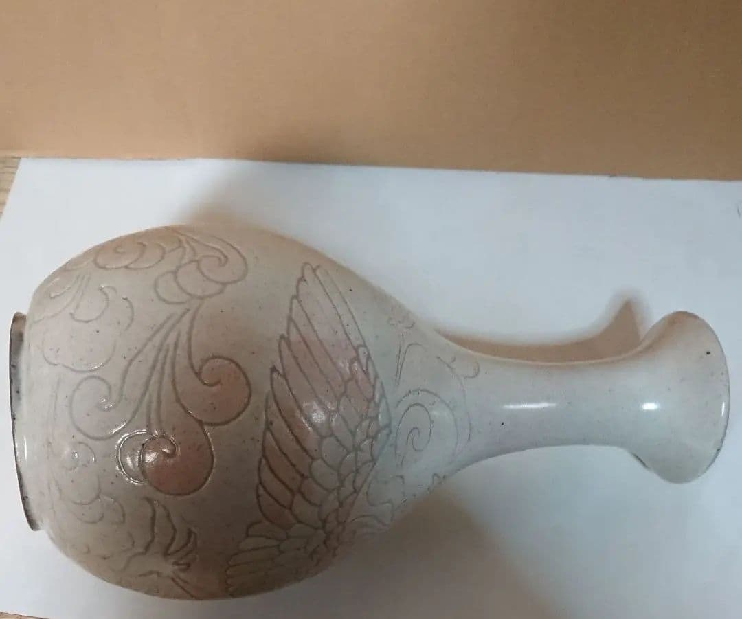 宮城県気仙沼の陶芸家・鼎窯・熊谷敏男作・花瓶(大)・未使用品