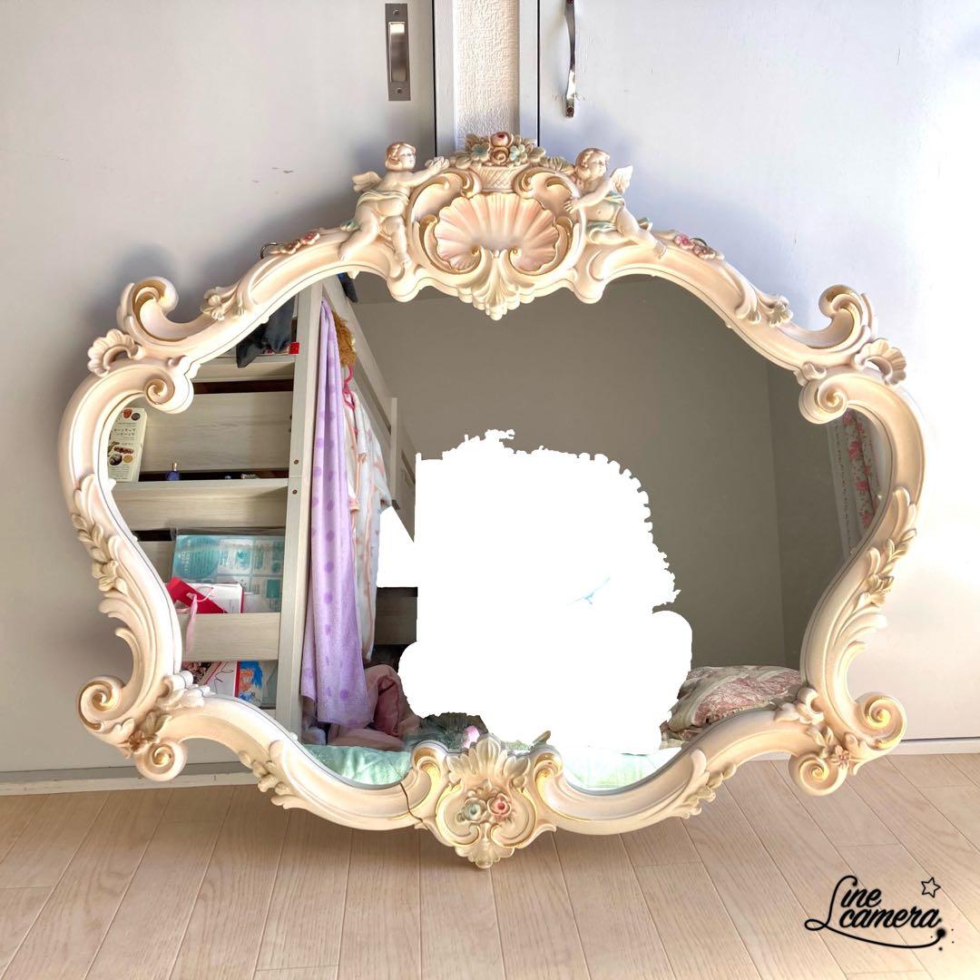 アンティーク調の鏡　大きめ　イタリア