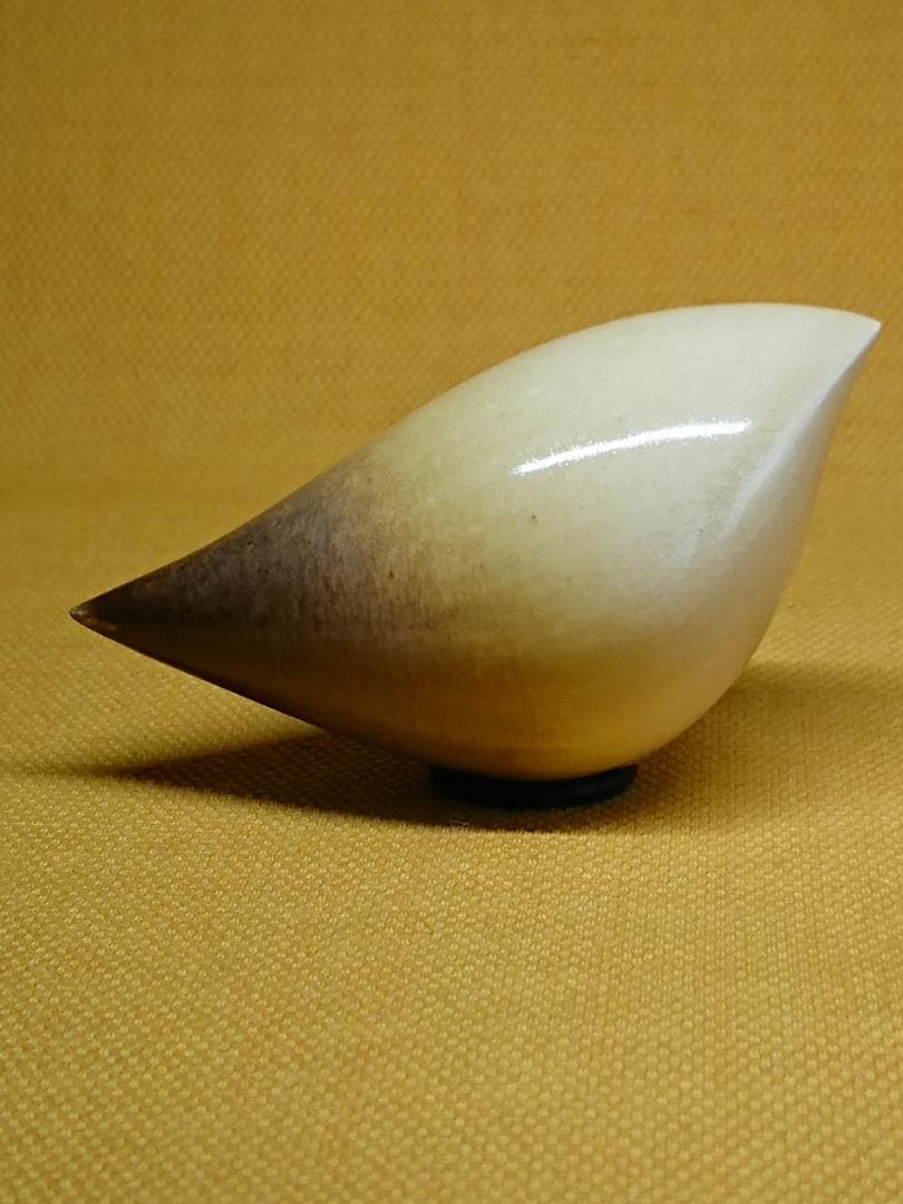 【美品】トリ　鳥　陶器　オブジェ　置物　インテリア　工芸品　美術品　A3337