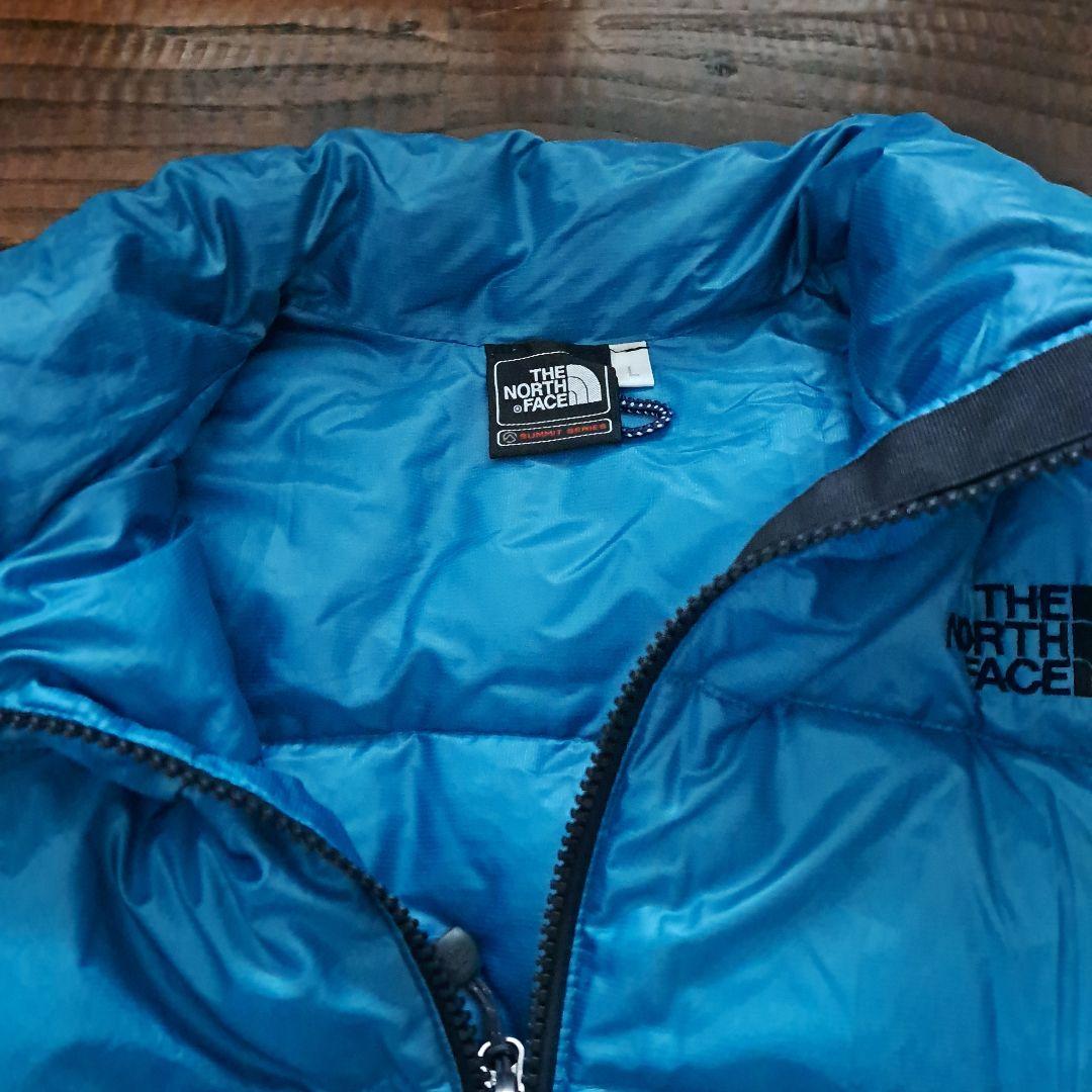THE NORTH FACE ダウンジャケット 青 レディースL　収納袋付き