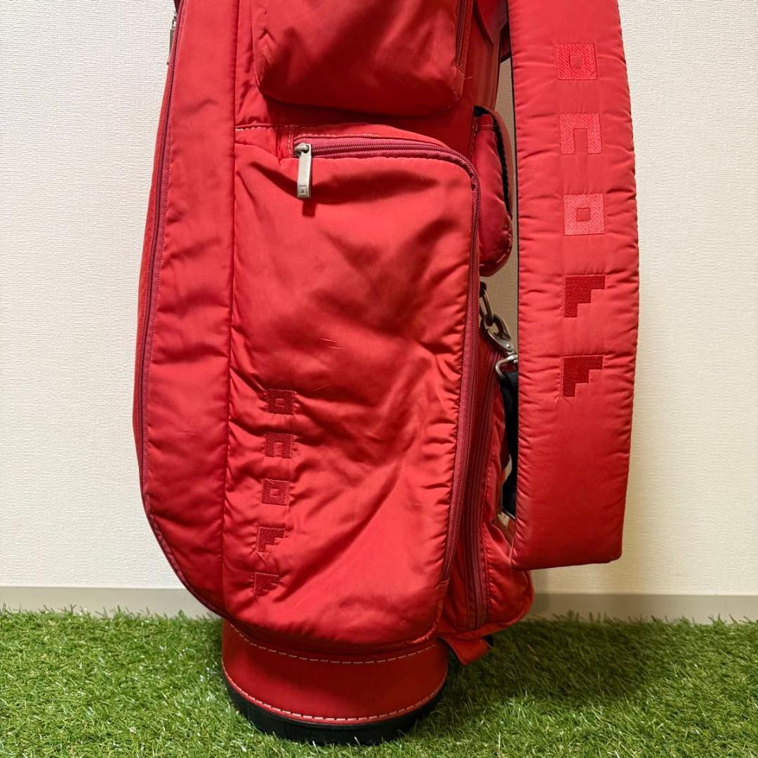 ONOFF オノフ キャディバッグ ゴルフバッグ 8.5型 レッド