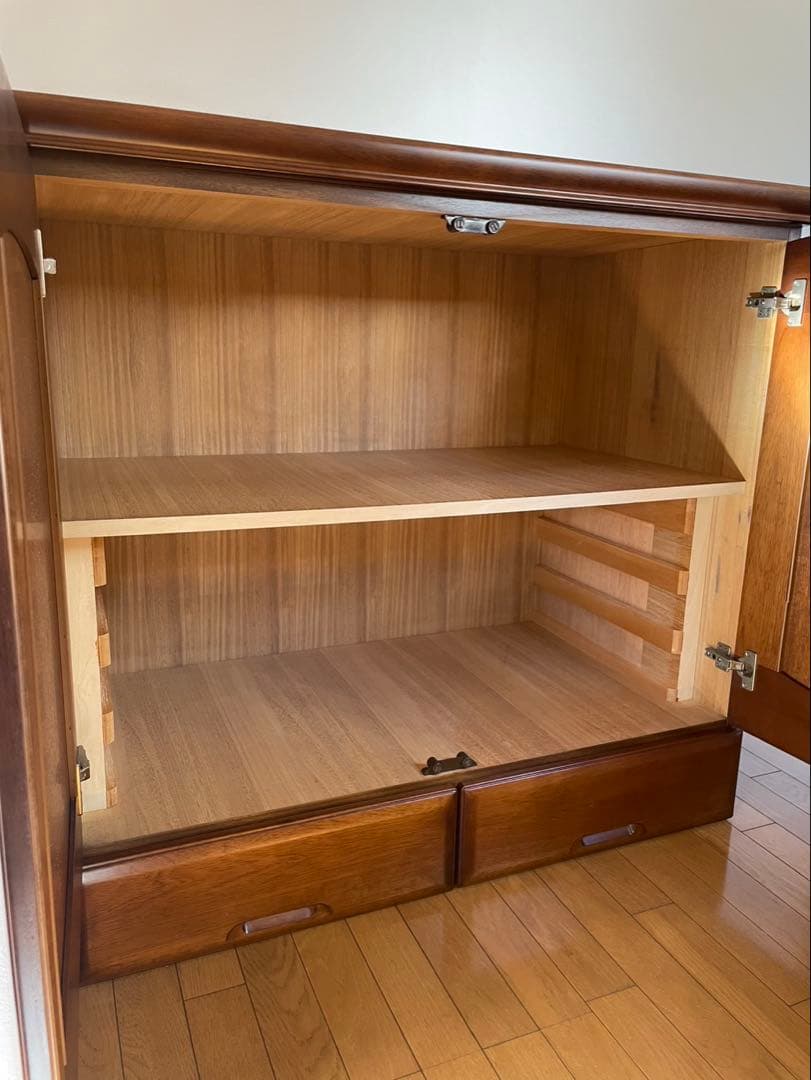 木製収納タンス 引き出し付き ブラウン　婚礼ダンス