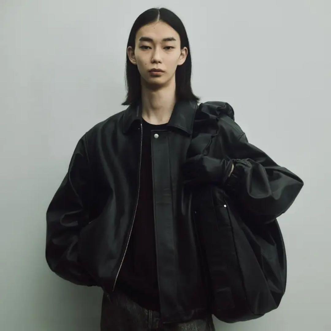 ジャケット・アウター ssstein SHEEP LEATHER ZIP SHORT JACKET