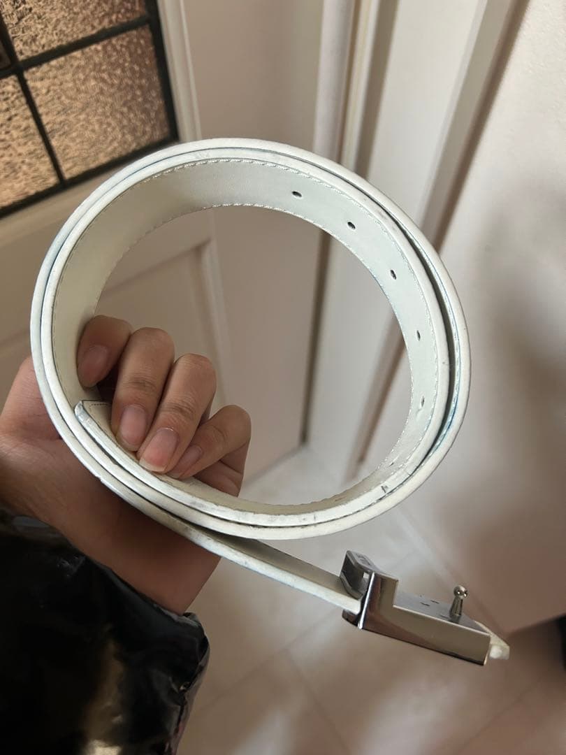 (kkk)Louis Vuitton ホワイト モノグラム ベルト