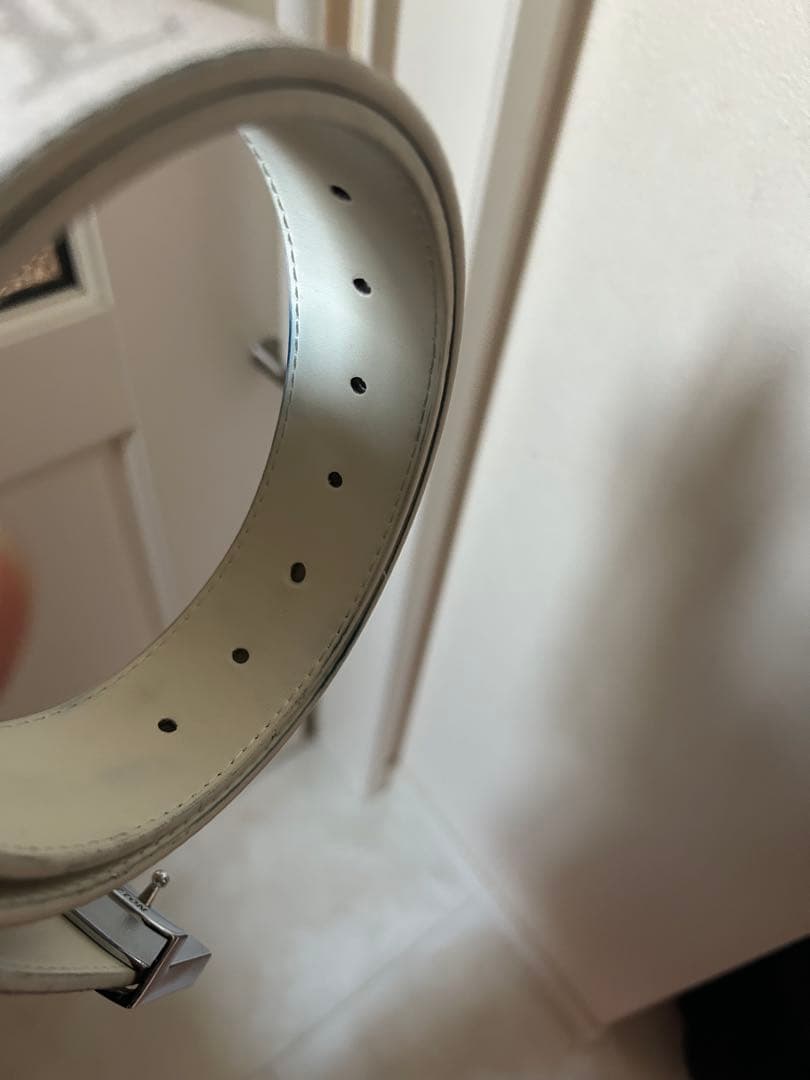 (kkk)Louis Vuitton ホワイト モノグラム ベルト