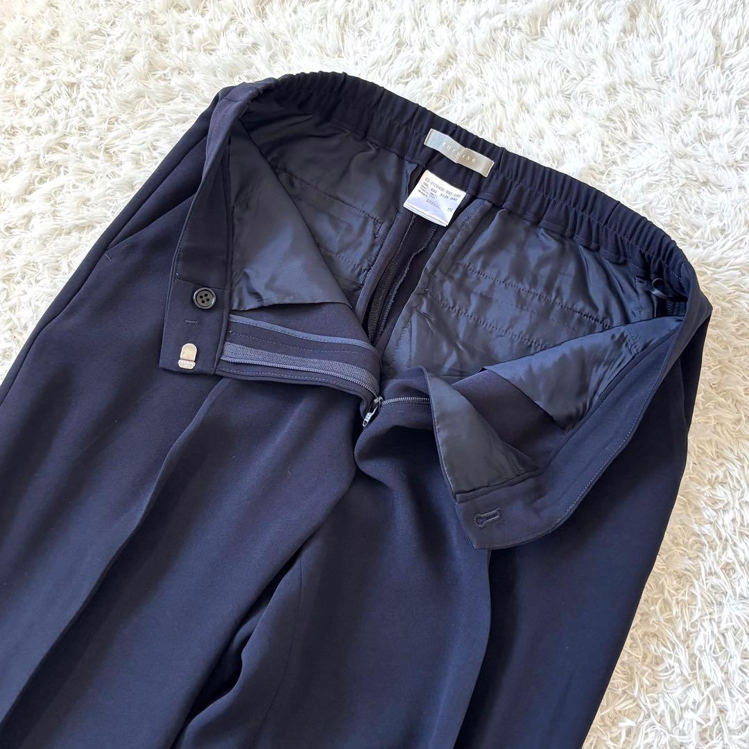 【美品】 セオリーリュクス ノーカラージャケット パンツ セットアップ 40