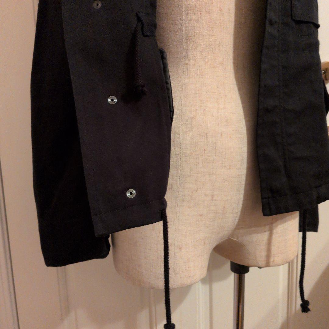 ヨウジヤマモト黒 ミリタリージャケット ウエスト　裾　ドローストリング