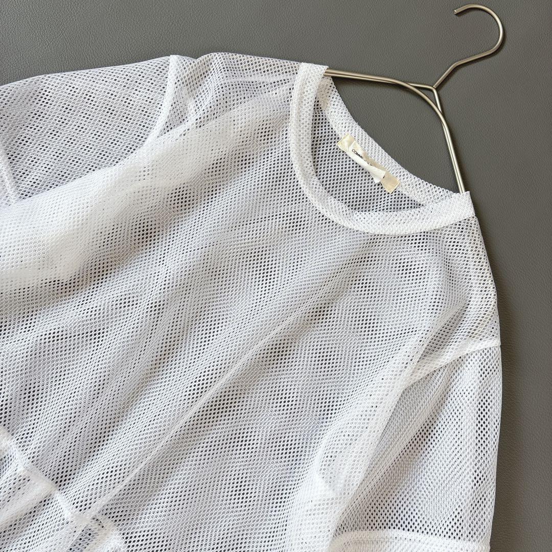 【23AW】未使用級✨コムデギャルソン メッシュ ペプラム ホワイト Mサイズ