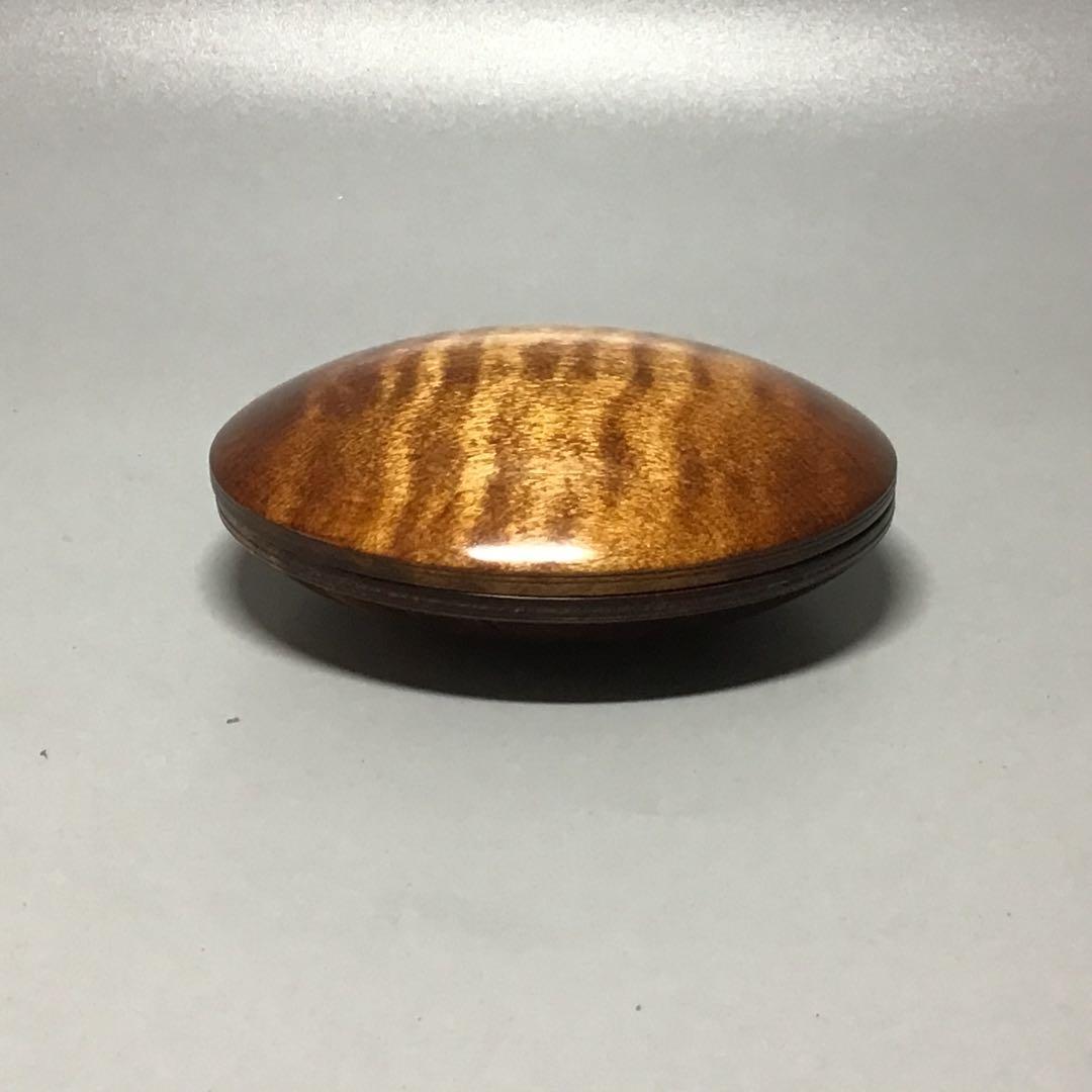 メイプル楓虎斑杢材　蘇芳染め　ミニ食蘢　小物