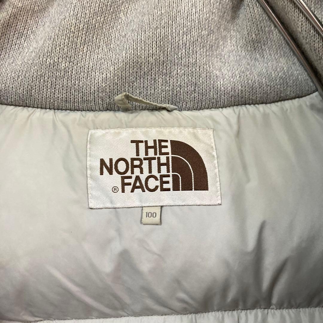 日本未入荷　海外限定　ノースフェイス　ダウンベスト　レザーロゴ