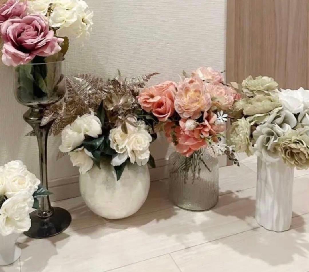 華やか素敵な　大量　造花セット　高級感ある大人roomやウェディングに...