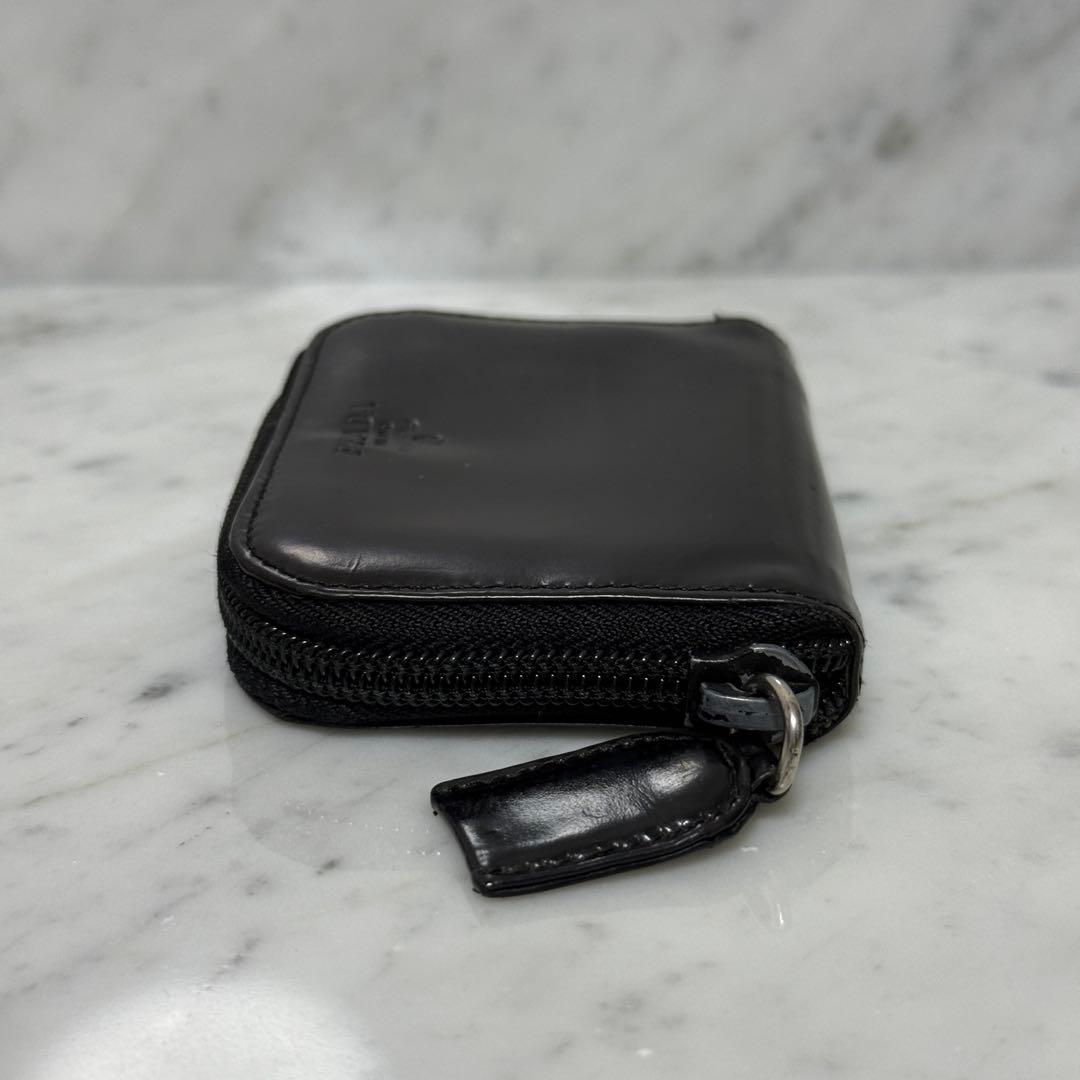 PRADA プラダ ケース 小銭入れ ジップ エナメル ブラック 財布