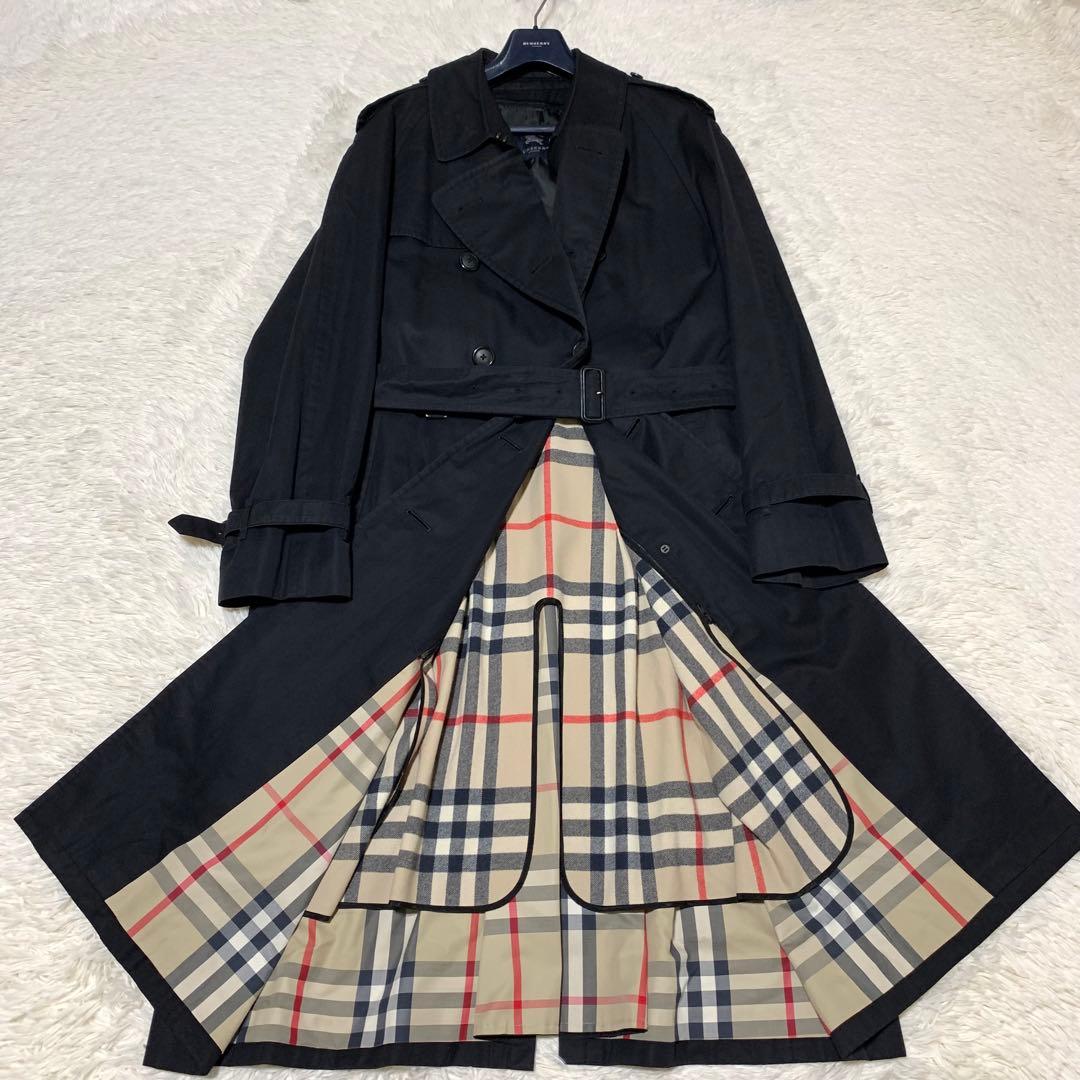 美品　バーバリーロンドン　トレンチ　マキシ丈　メガチェック　ライナー　ベルト