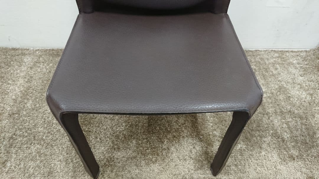 正規品 カッシーナ 希少 エンボス型押 本革レザー 412 CAB キャブチェア