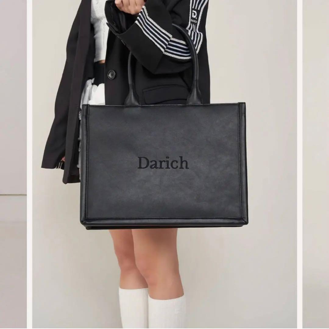 Darich ダーリッチ ロゴレザートート　ブラック
