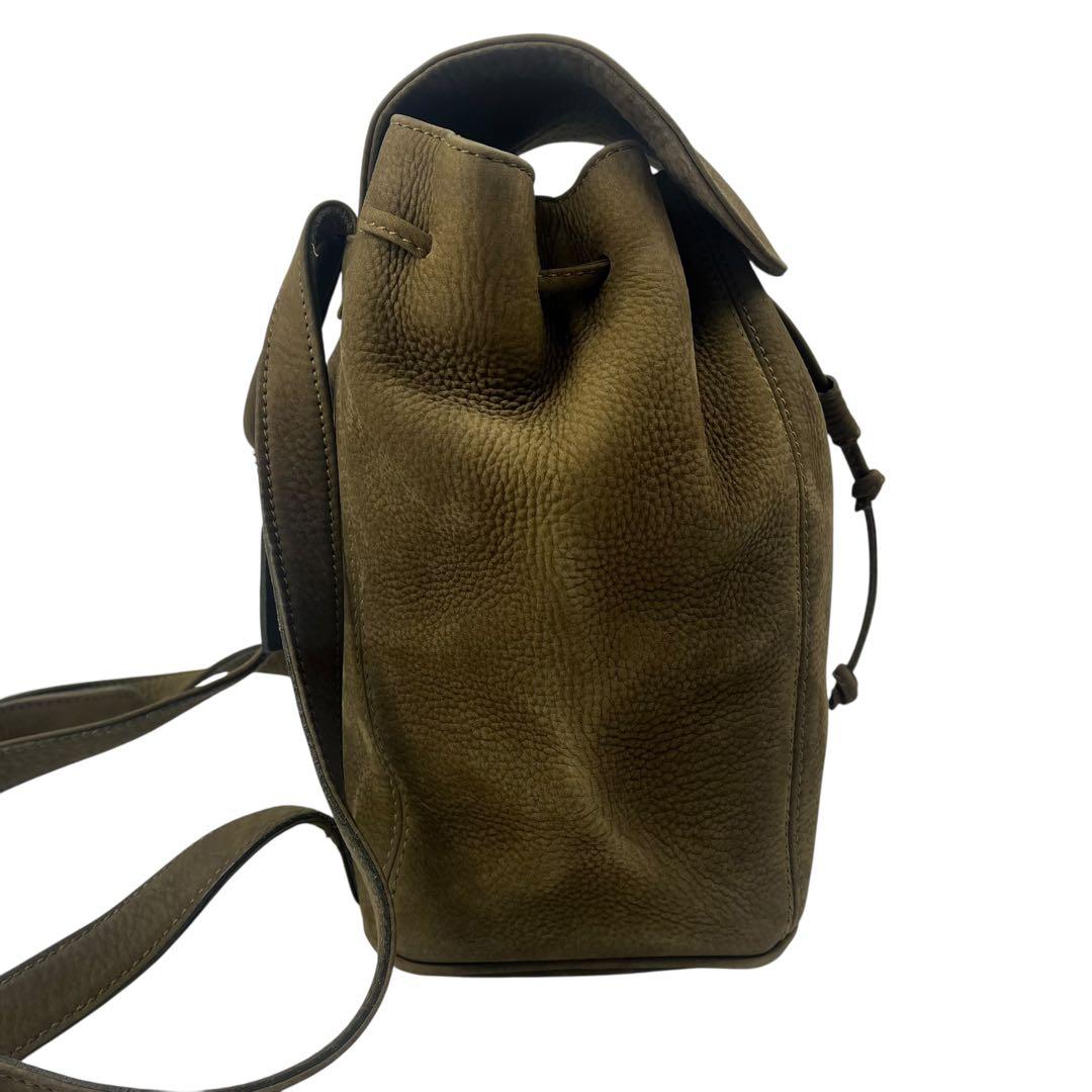 美品✨ COACH コーチ ヌバック リュック カーキ フラップ ハンドル
