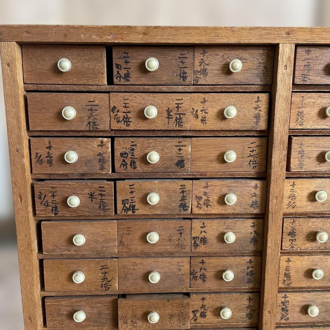T1【送料込み】活版印刷所から出た木のタンス【古道具】【活版印刷】