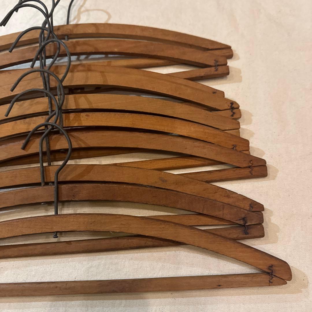 40s VINTAGE HANGER ヴィンテージハンガー バー付 字入 SET