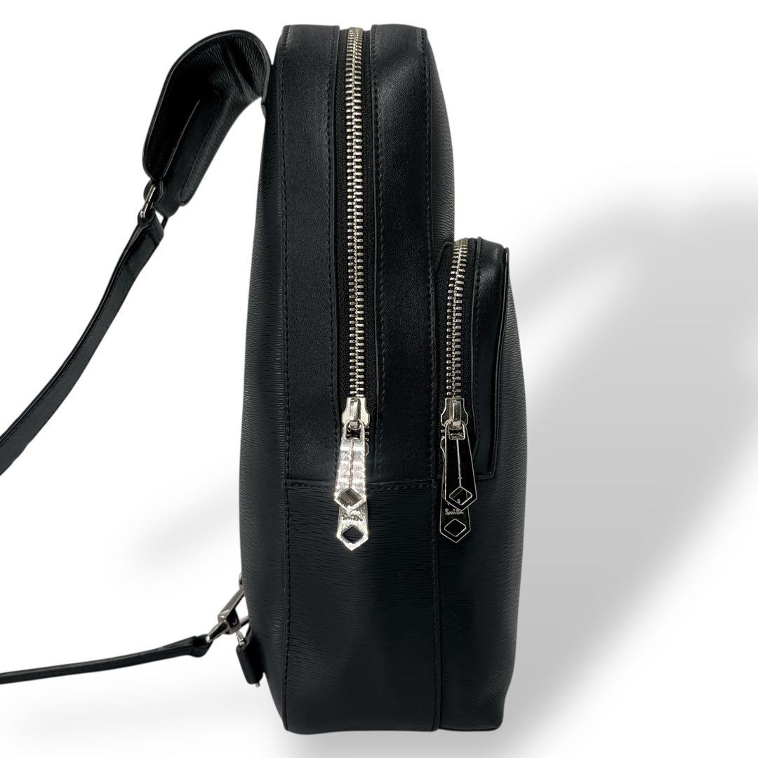 asu様　現行　美品　ポールスミス　ボディバッグ　型押しロゴ　斜めがけ　ブラック