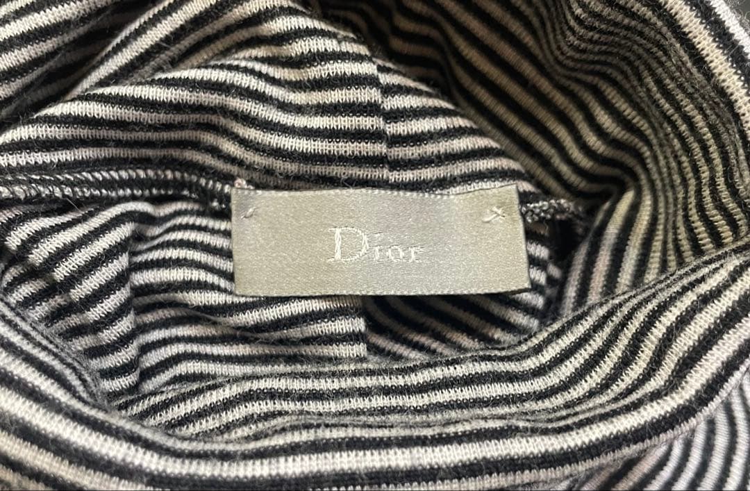 極美品05AW DiorHommeボーダータートルネック M エディスリマン
