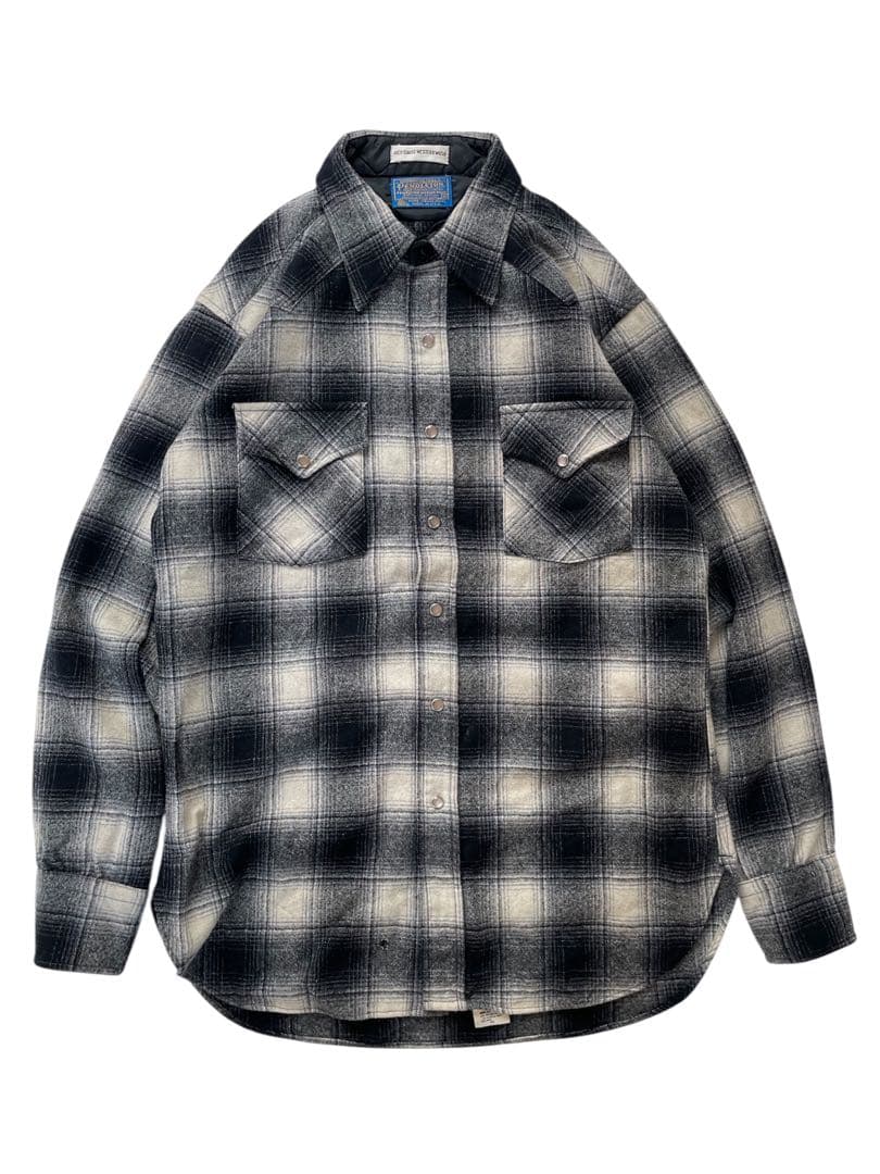 ペンドルトン　オンブレ　シャドー　60s 70s ウールシャツ　ウエスタン