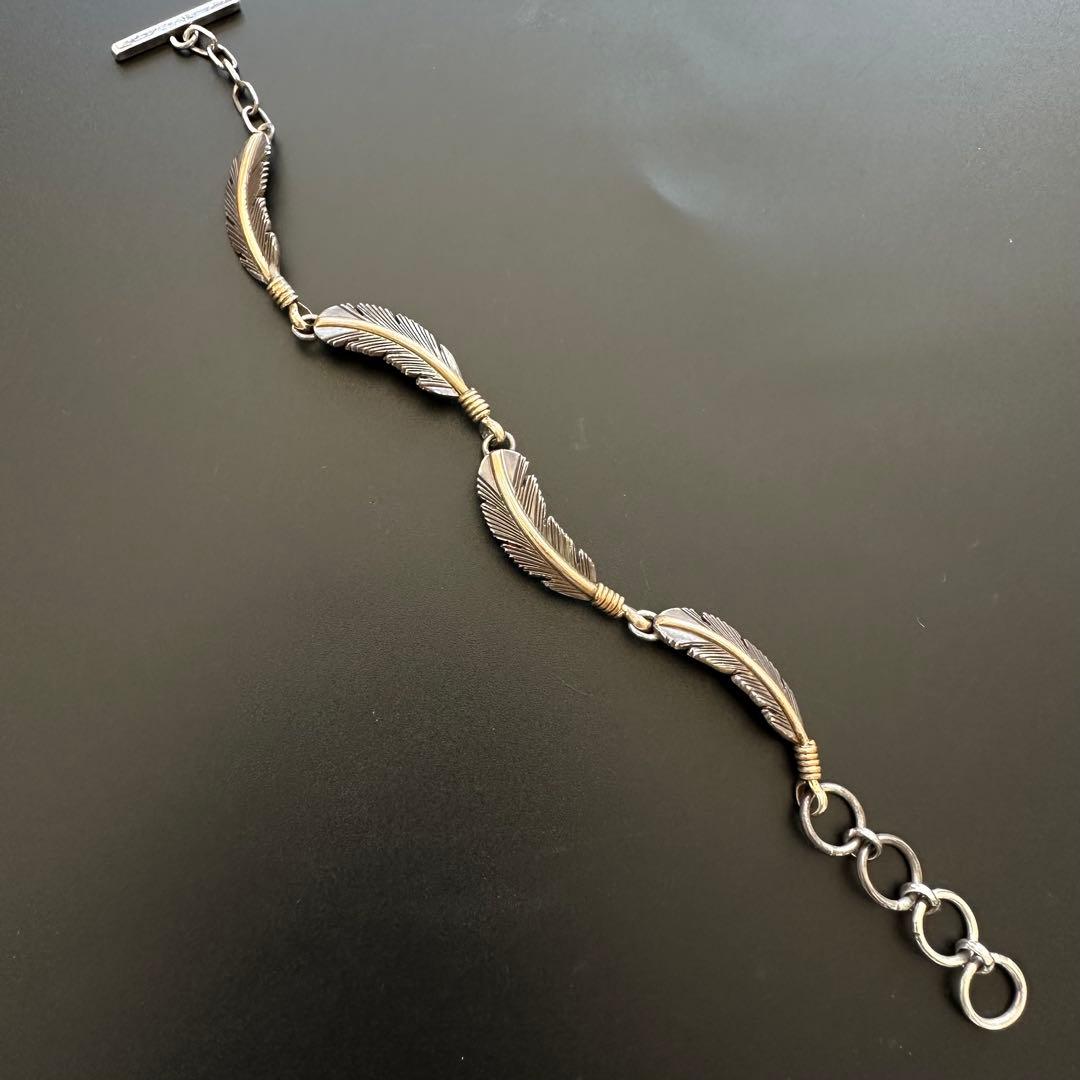 Navajo Harvey Mace 4連フェザーブレスレット