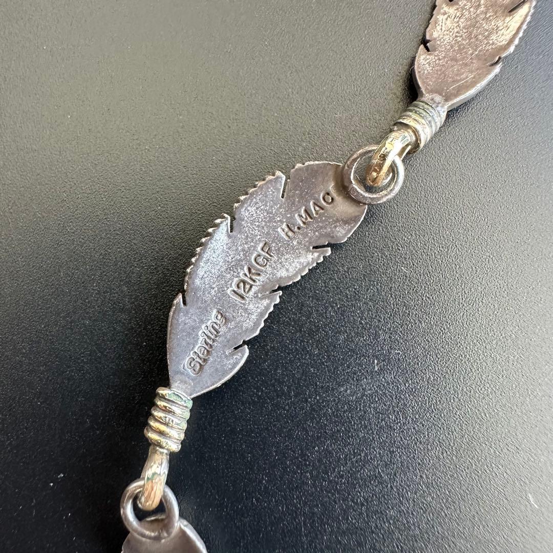 Navajo Harvey Mace 4連フェザーブレスレット