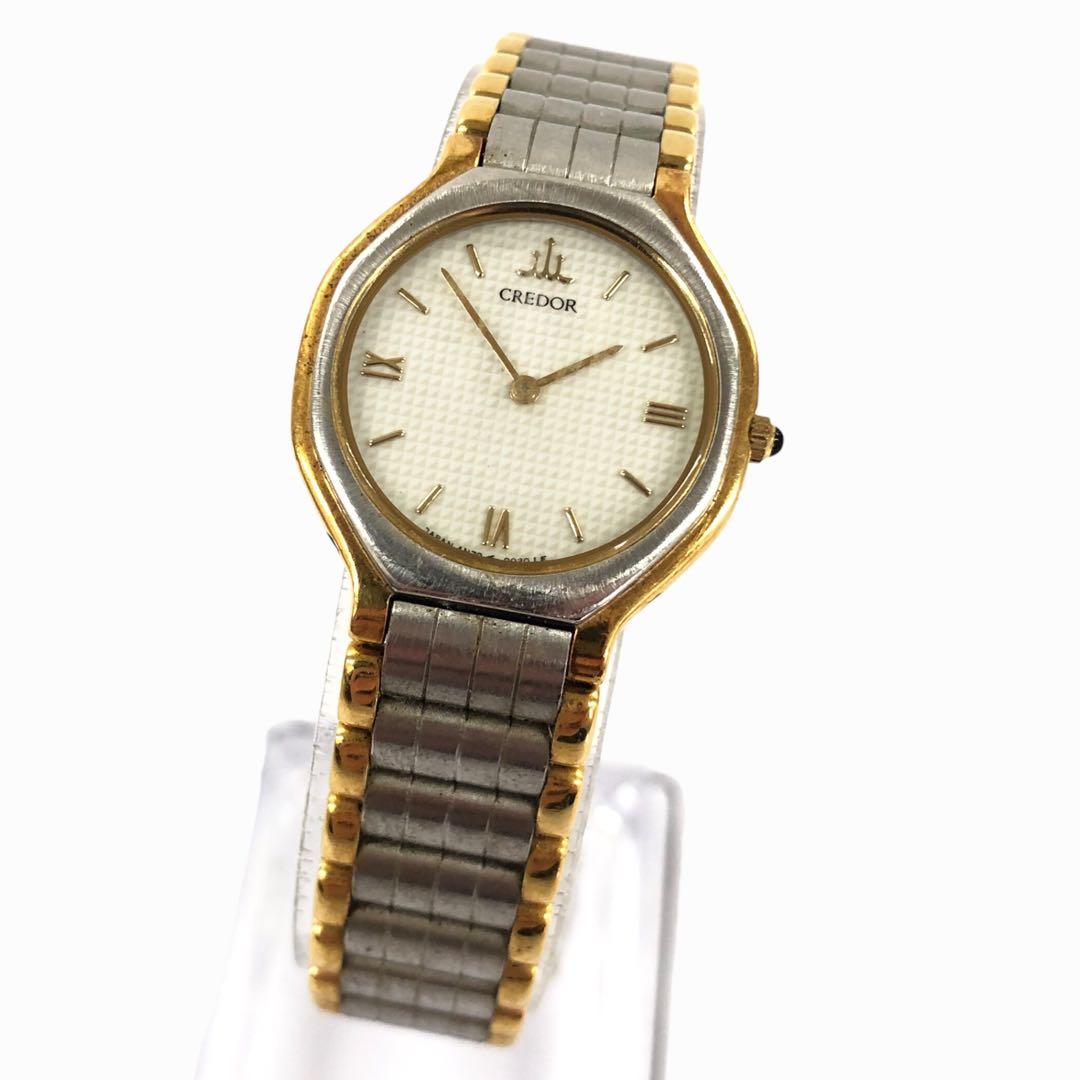 セイコー クレドール 4N70-0012 18KT×SS クォーツ 腕時計 稼働
