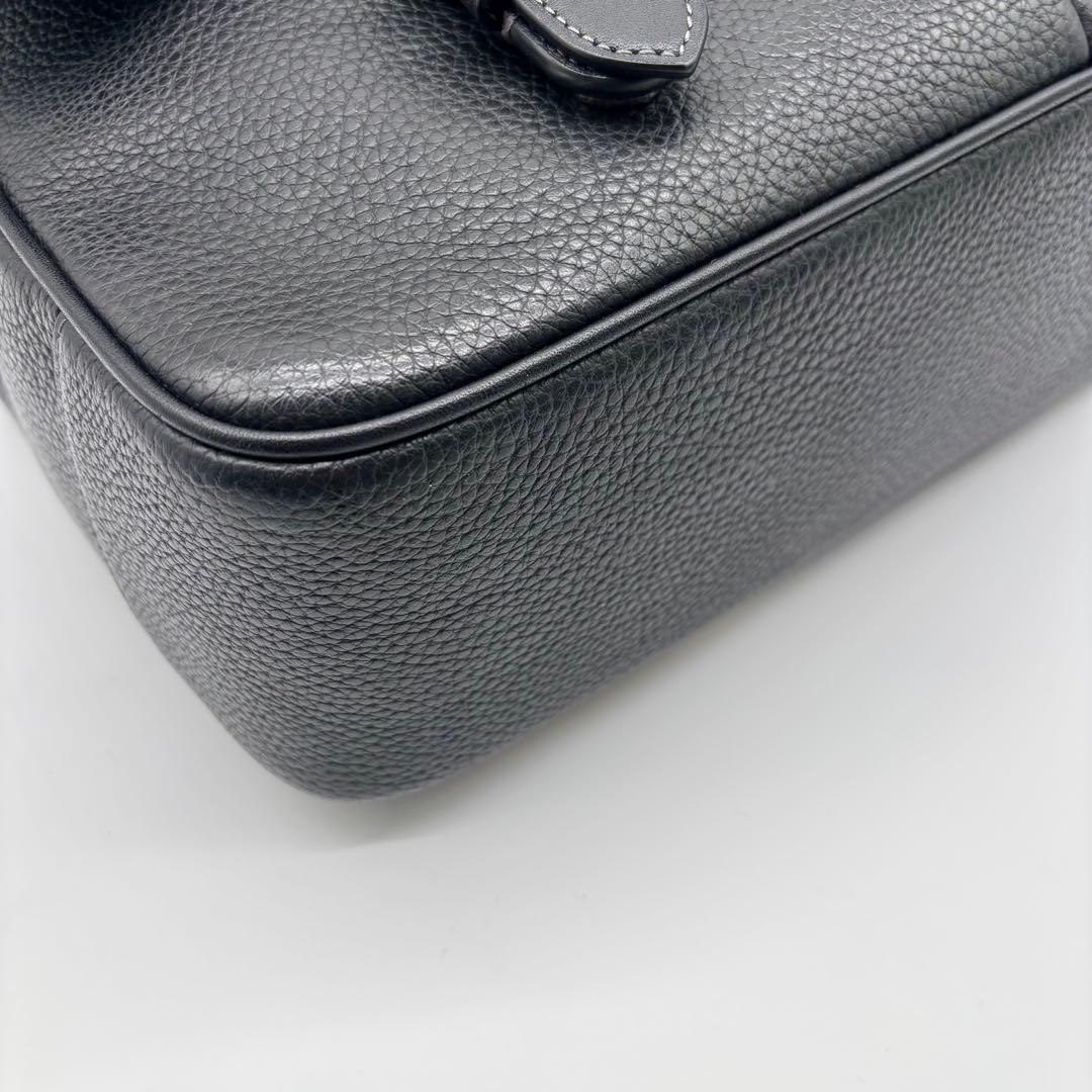 極美品 COACH ショルダー メッセンジャー バッグ レザー 黒CL952