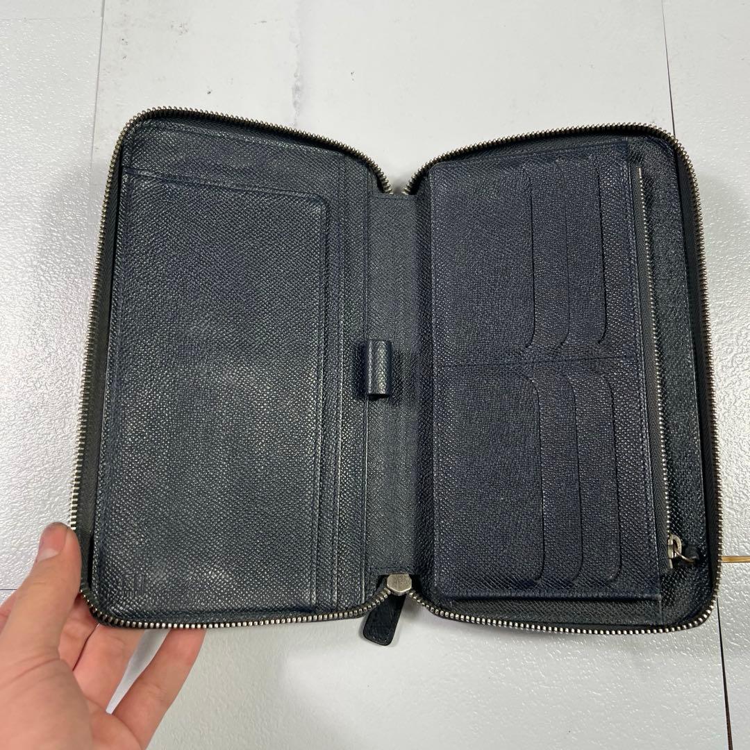 ダンヒル dunhill ボードン オーガナイザー ラウンドファスナー ネイビー