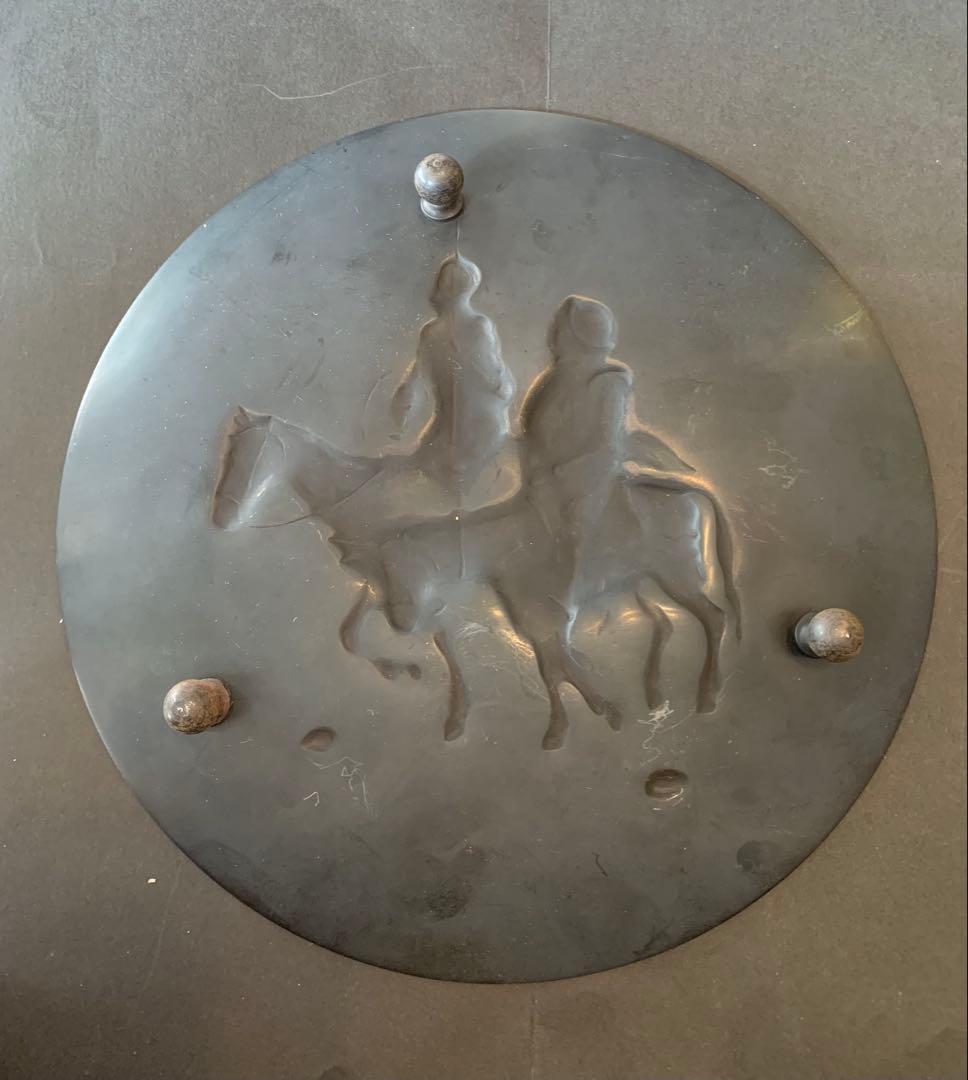 希少スペイン トレド ダマスキナード プレート 皿 金銀象嵌立体直径19.8cm