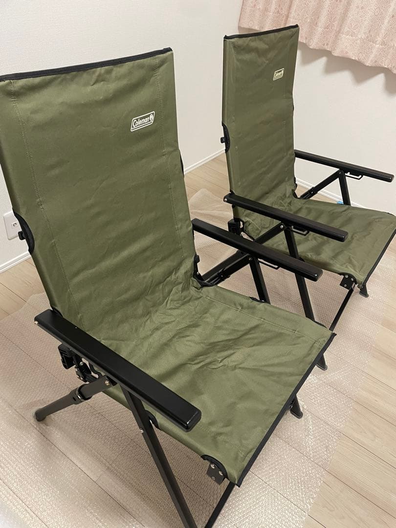 Coleman 折りたたみ　レイチェア オリーブ　2脚セット