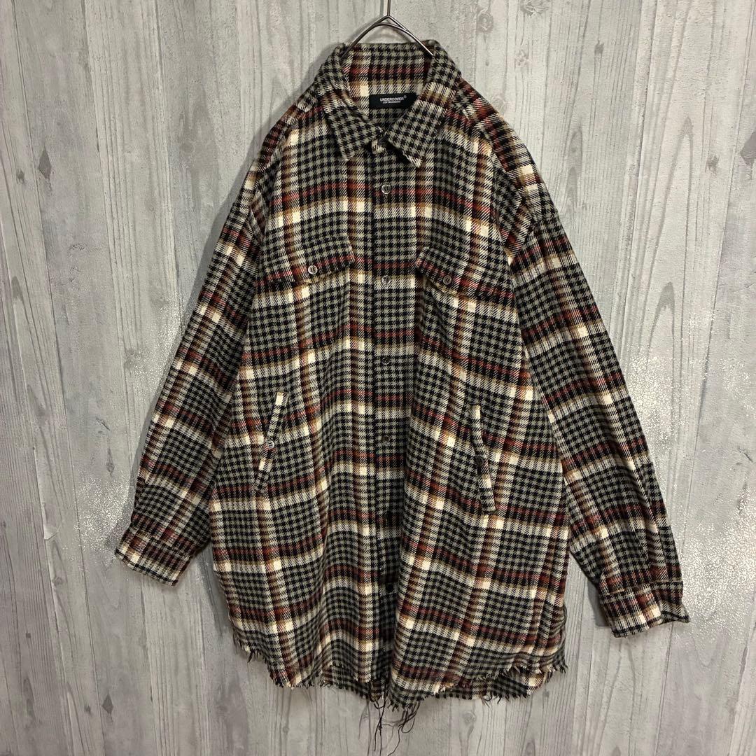 【入手困難】アンダーカバー　ロングチェックネルシャツ　2