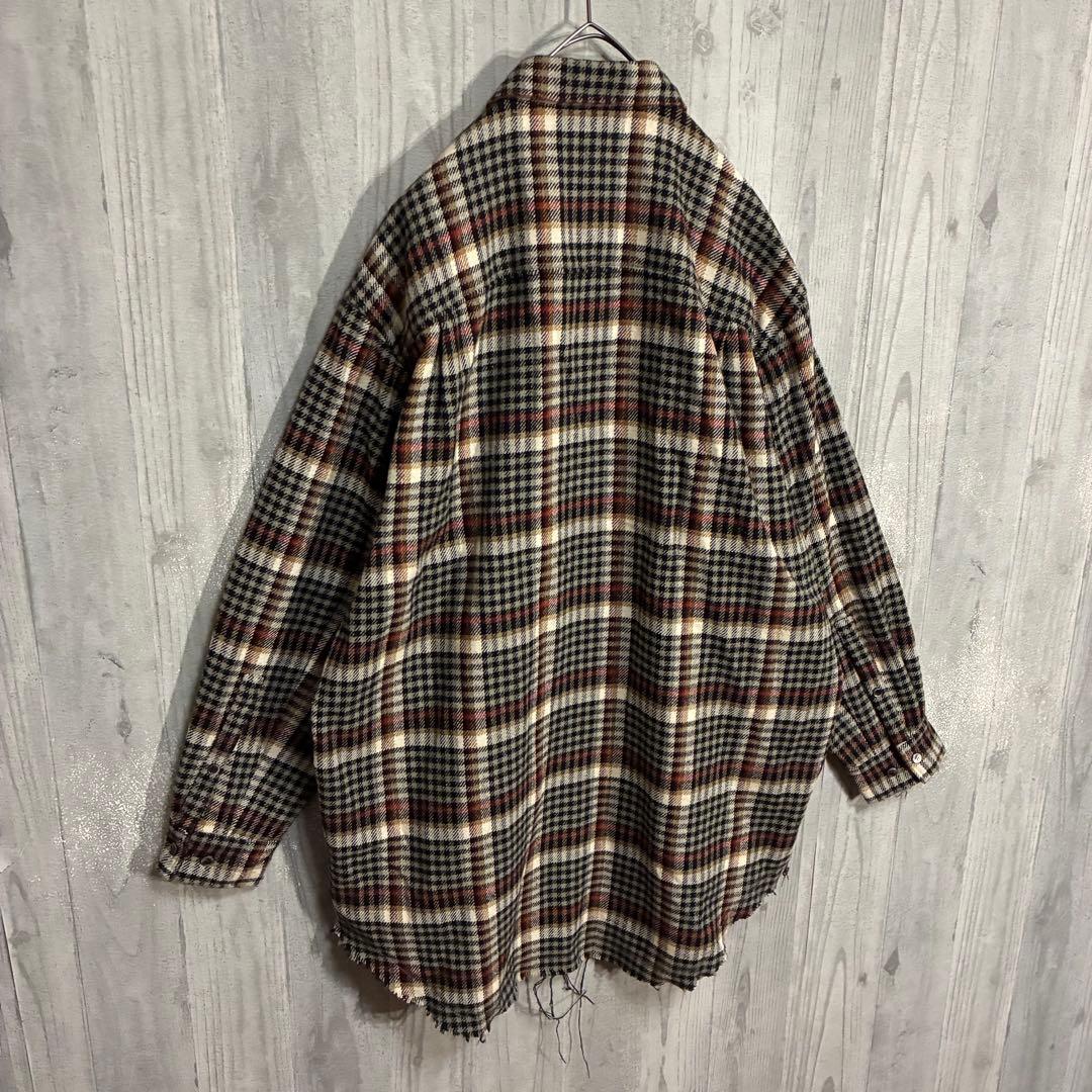 【入手困難】アンダーカバー　ロングチェックネルシャツ　2