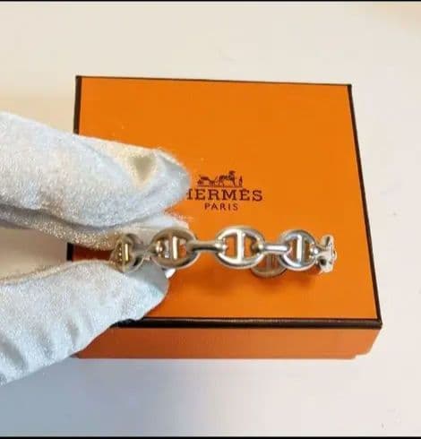 美品　HERMES エルメス　シェーヌダンクル　アンシェネ　SH バングル