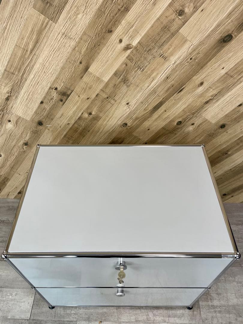 USM Haller　ハラー　1列 2段　キャビネット ライトグレー ①