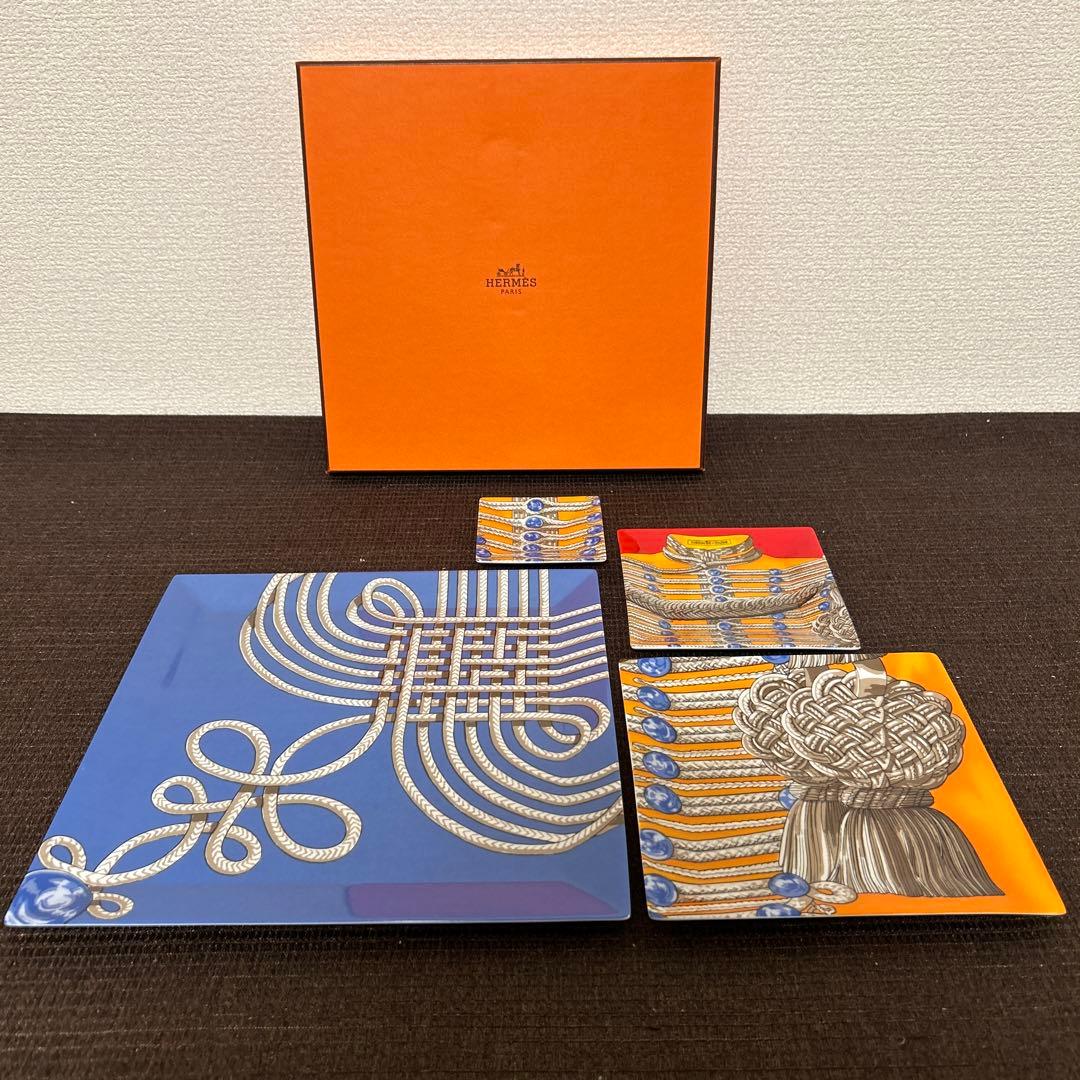 エルメス　ブランデンブルク　スクエアプレート　デザートプレート　プチトレイ