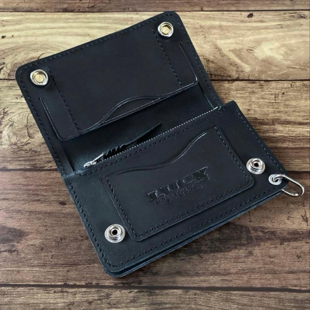 【まさる】COW CRUST クラストレザー トラッカーウォレット150