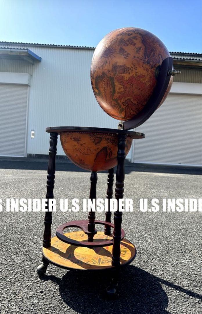 LAより入荷!!　地球儀型ワインキャビネット■キャスター付き　高さ90cm