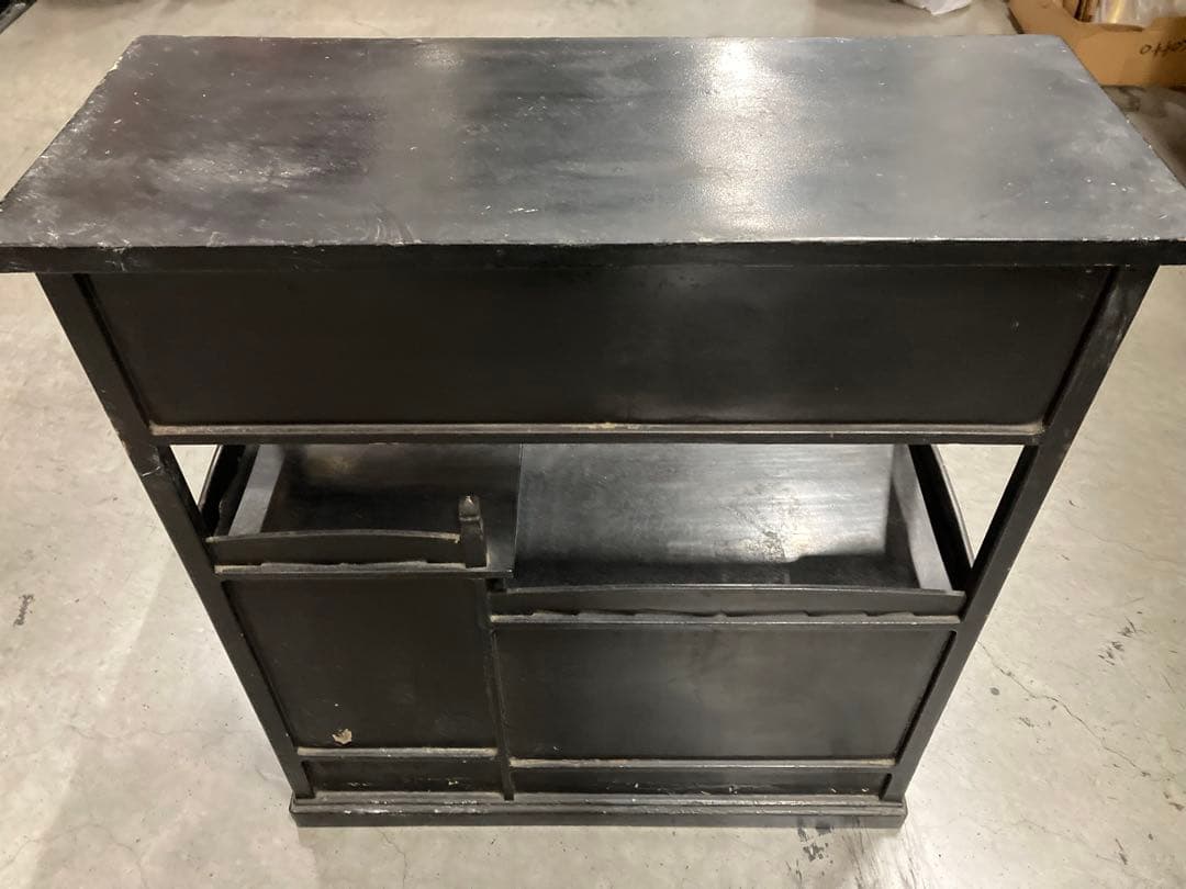 アンティーク 中国詩歌 螺鈿 茶棚 茶箪笥 飾り棚 インテリア 年代物 当時物