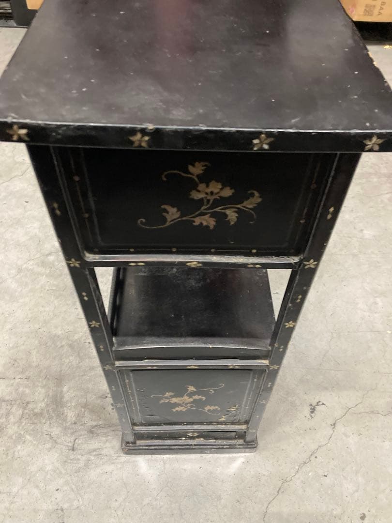 アンティーク 中国詩歌 螺鈿 茶棚 茶箪笥 飾り棚 インテリア 年代物 当時物