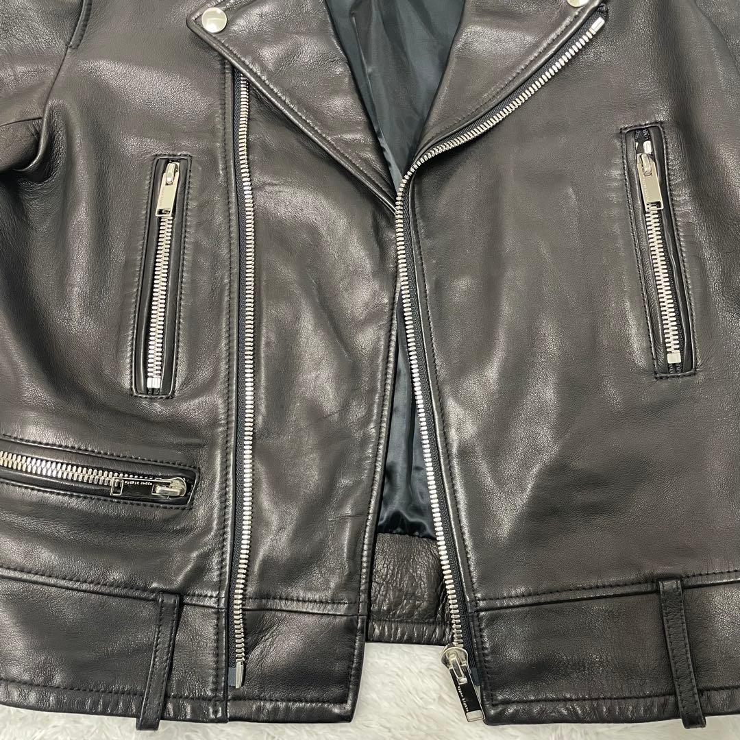 美品✨アッパーハイツ　1 ラムレザー　ライダースジャケット　黒　羊革