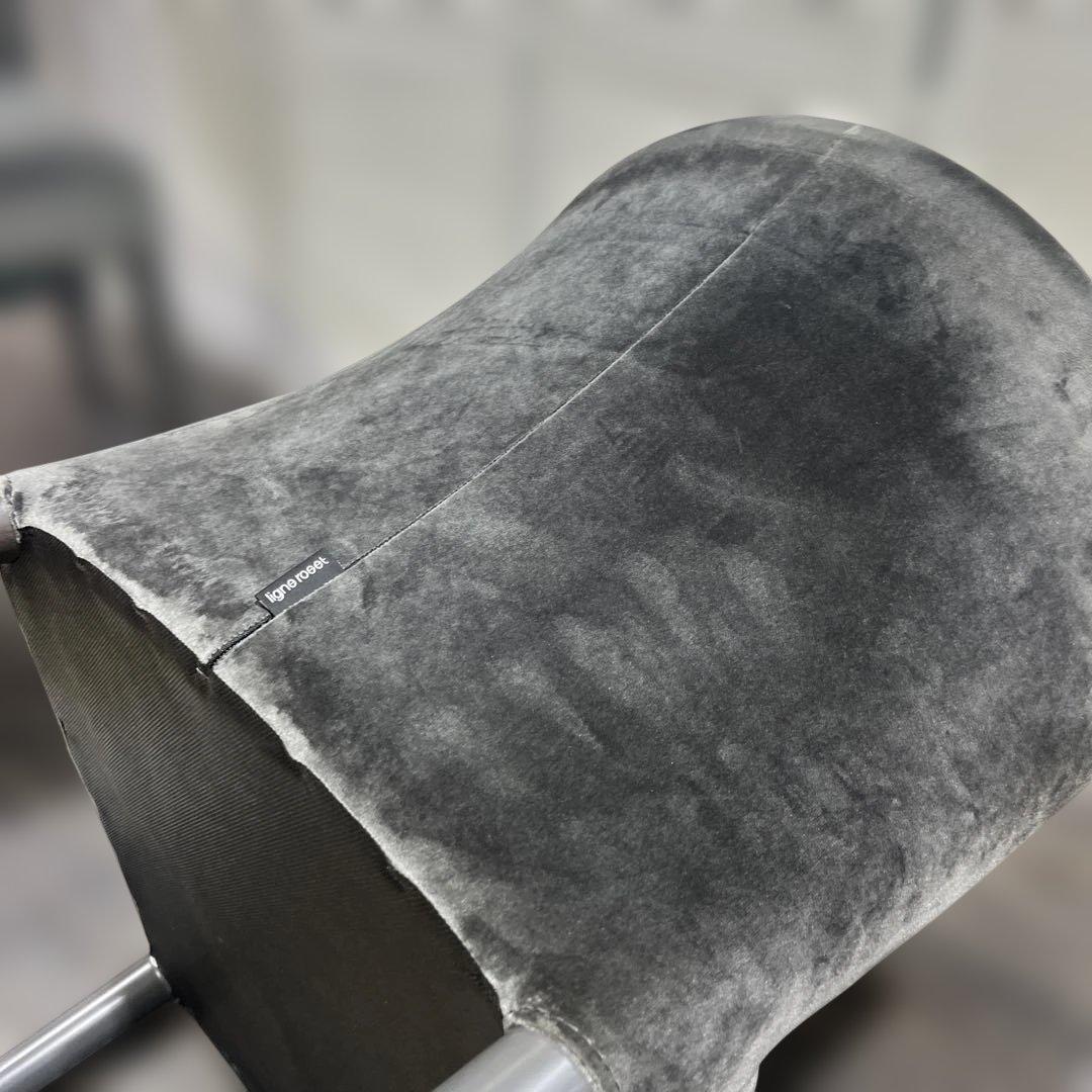 【ligne roset】ロゼチルコ◆ダイニングチェア2脚セット◇ベロア