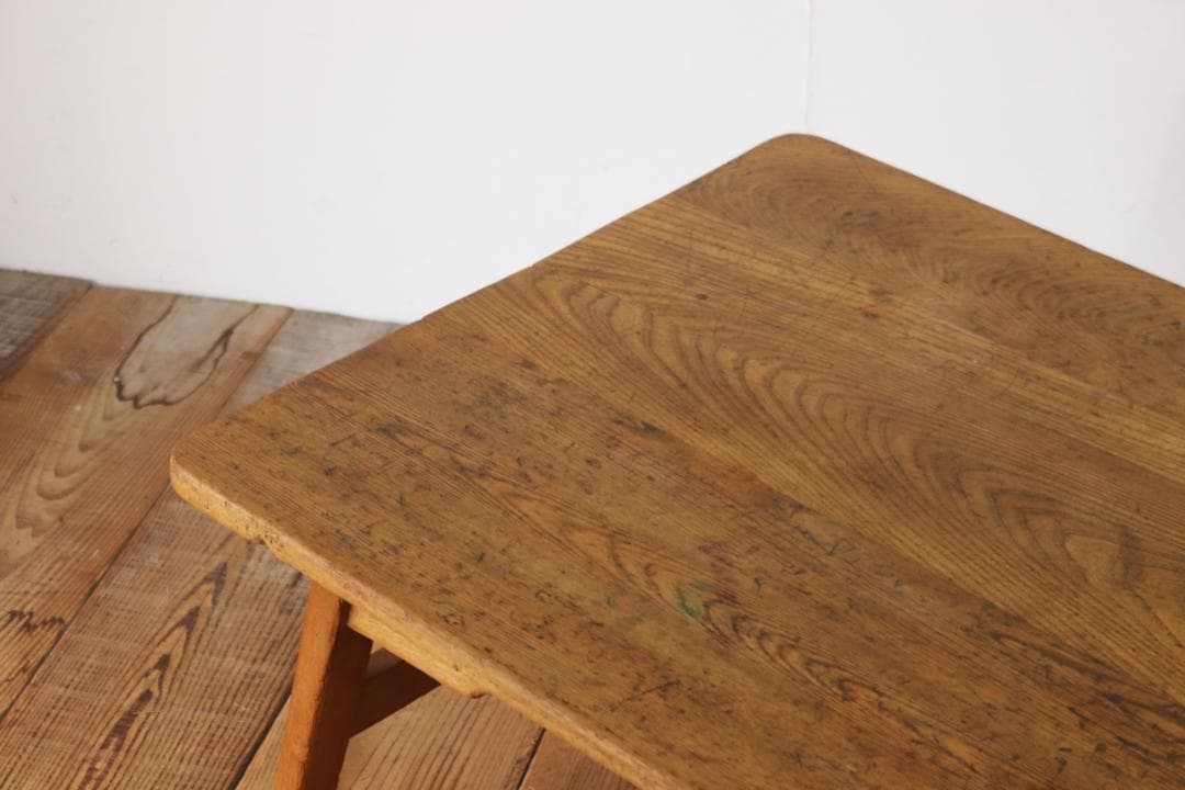 レトロ ローテーブル 座卓 センターテーブル 無垢材 花台 展示台 ナチュラル