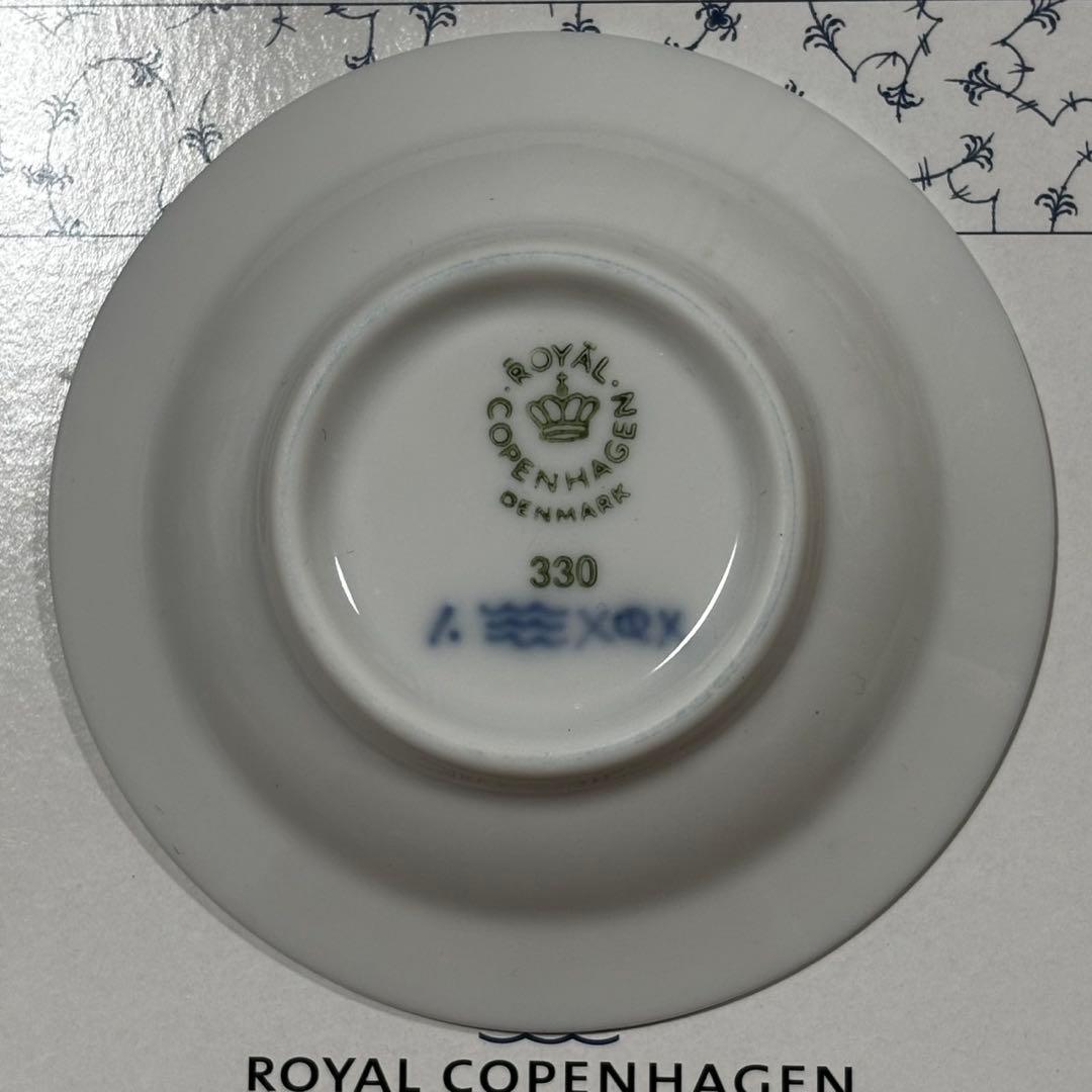 希少 ロイヤルコペンハーゲン グリーン フルレース ハーフレース 豆皿 5枚