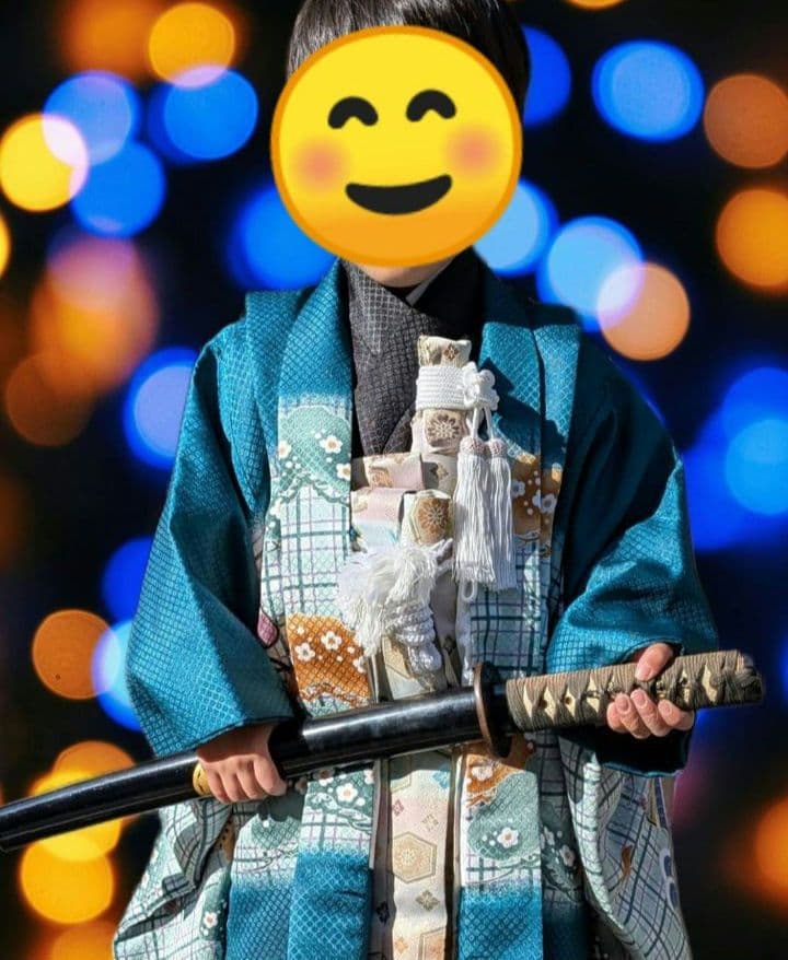 【七五三】5才男児　羽織袴　セット　肩上げ対応済み