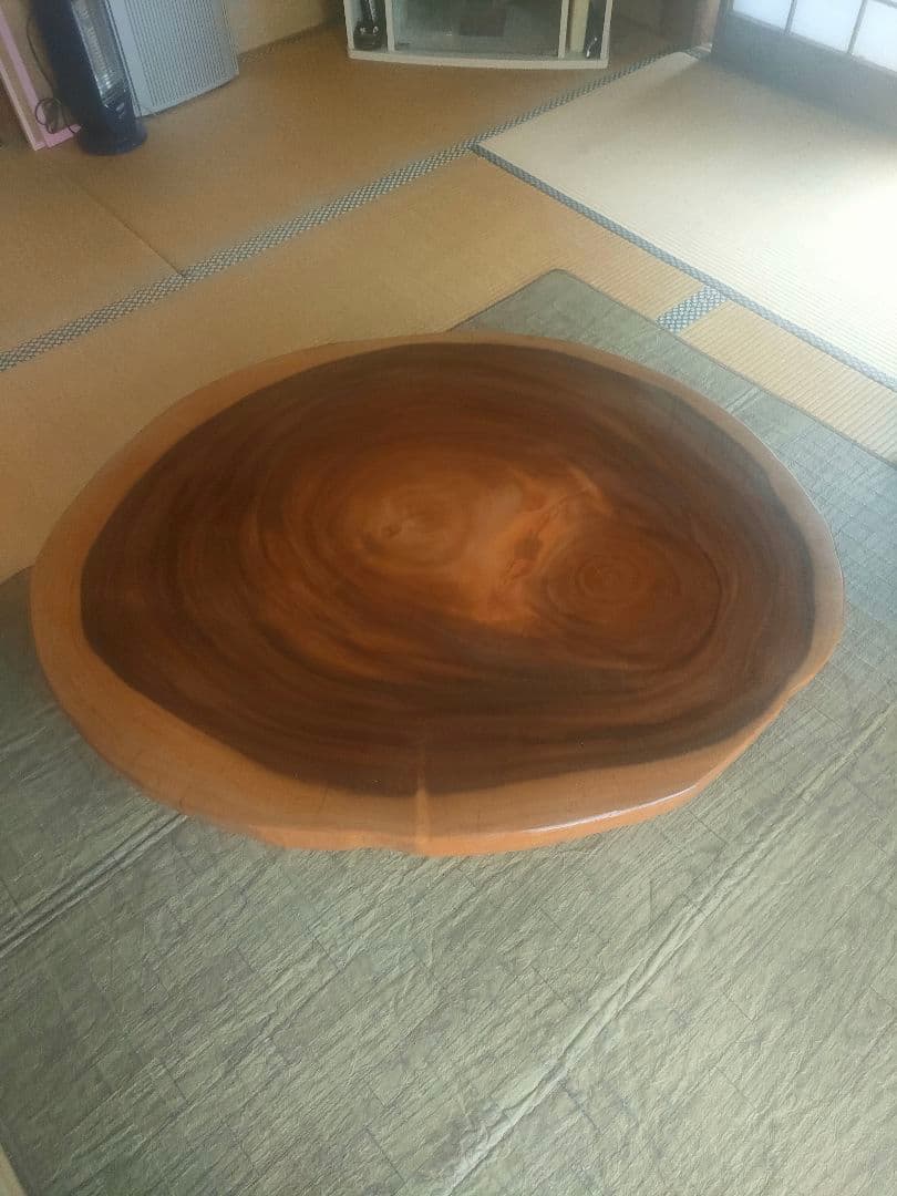 輪切り一枚板テーブル モンキーポッド 座卓
